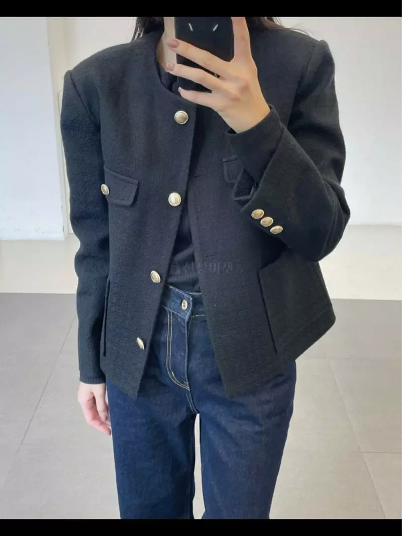 Reve - Korean Women Fashion - #momslook - Row Twid Jacket - 12
