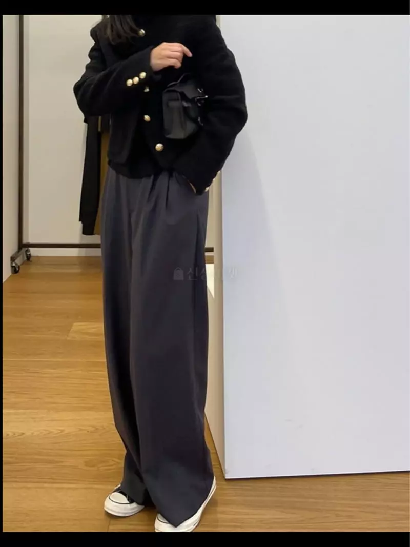 Reve - Korean Women Fashion - #pursuepretty - Banding Two Tuck Pants - 9
