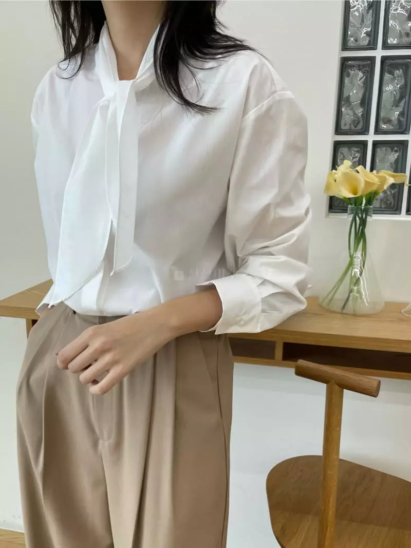 Reve - Korean Women Fashion - #pursuepretty - Ribbon Shirt - 6