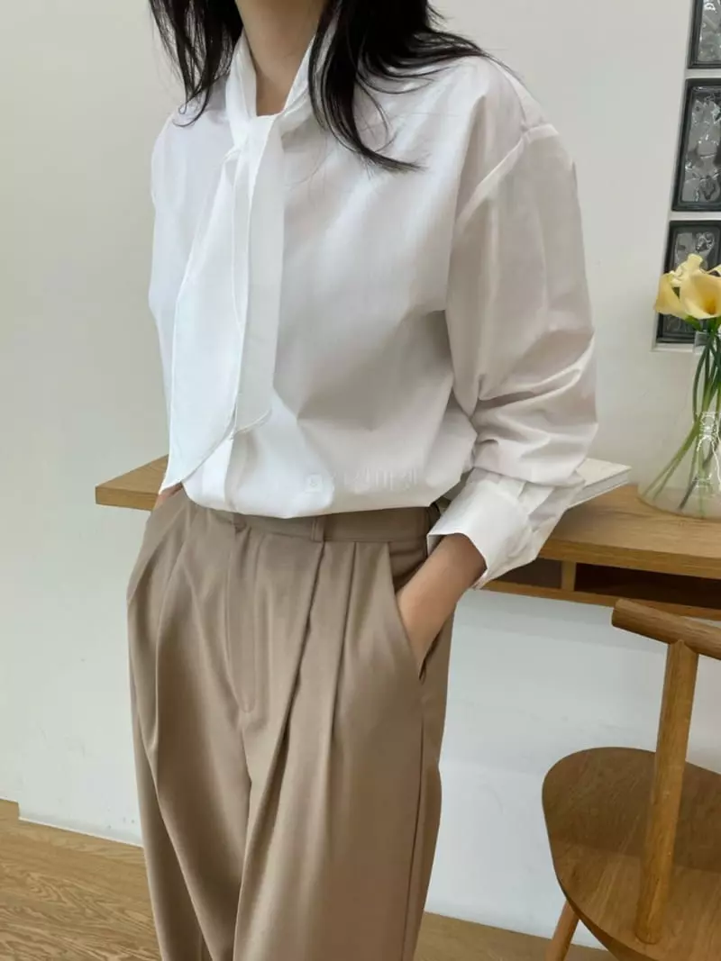 Reve - Korean Women Fashion - #pursuepretty - Ribbon Blouse - 5