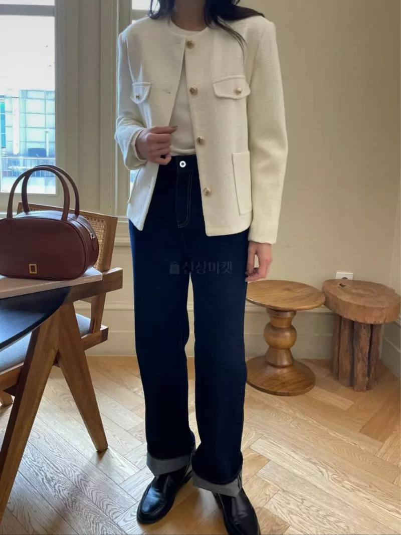 Reve - Korean Women Fashion - #vintagekidsstyle - Row Twid Jacket - 4