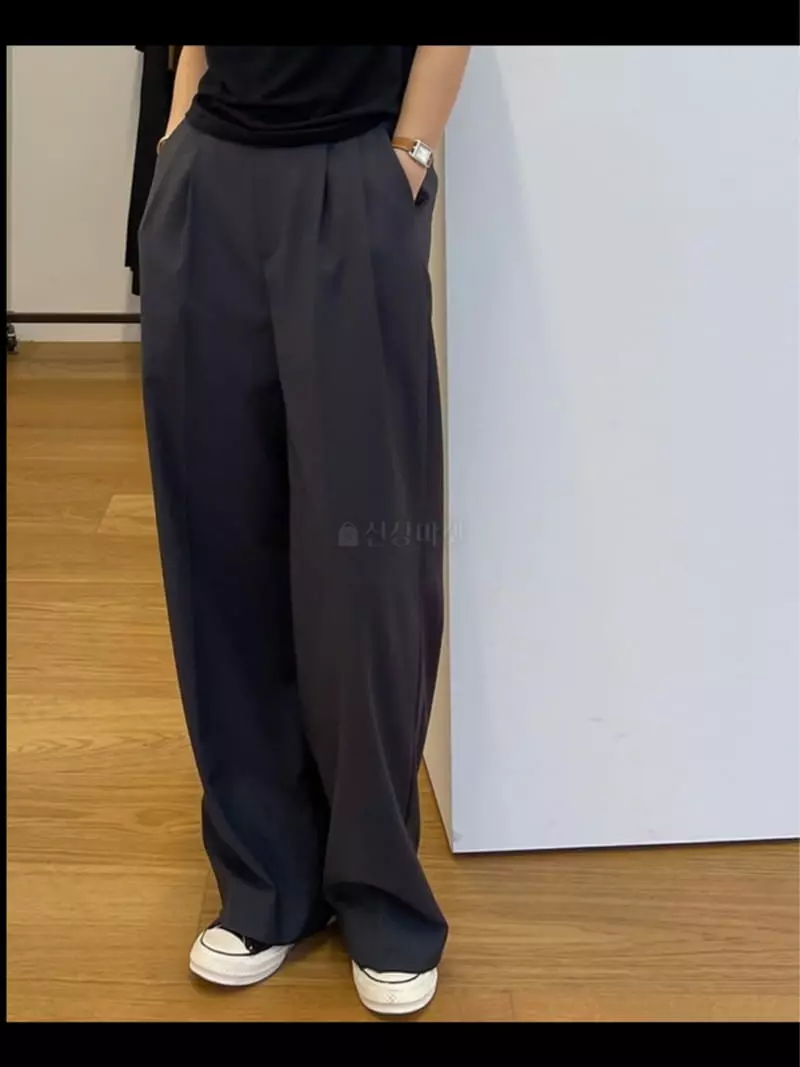 Reve - Korean Women Fashion - #restrostyle - Banding Two Tuck Pants - 10