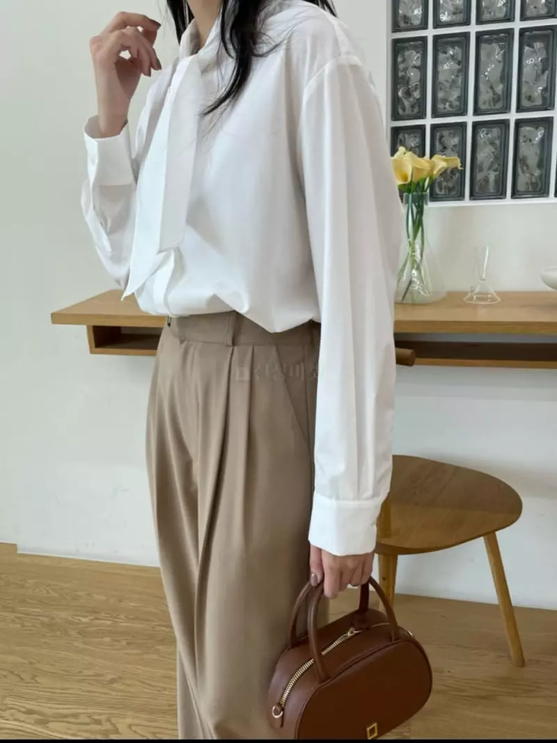 Reve - Korean Women Fashion - #romanticstyle - Ribbon Blouse - 7