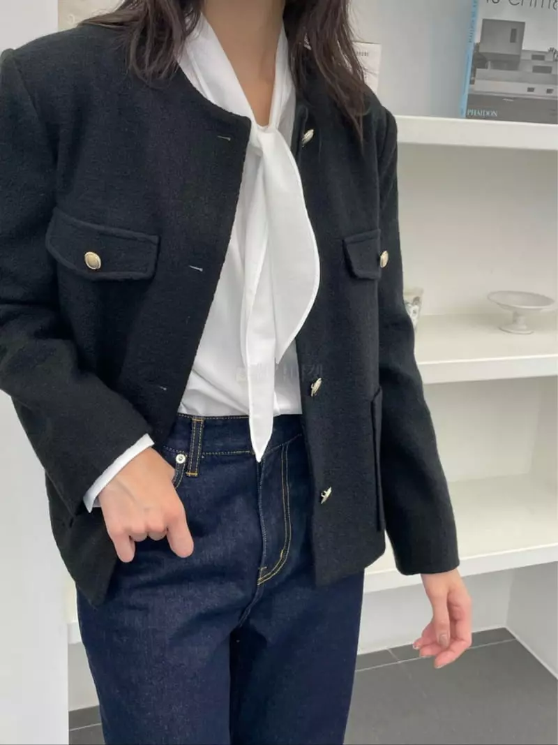 Reve - Korean Women Fashion - #shopsmall - Row Twid Jacket - 7