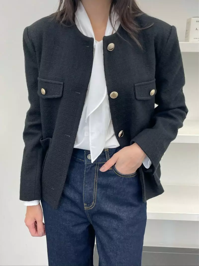 Reve - Korean Women Fashion - #thatsdarling - Row Twid Jacket - 8