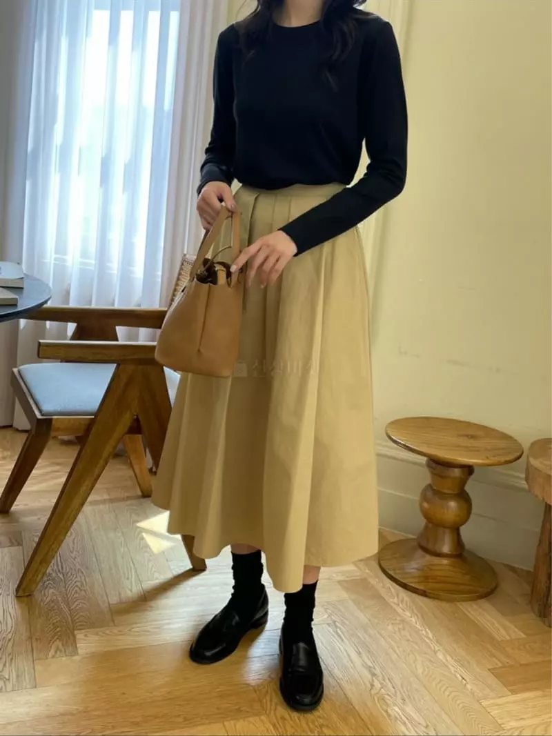Reve - Korean Women Fashion - #vintageinspired - Button Pocket Skirt - 10