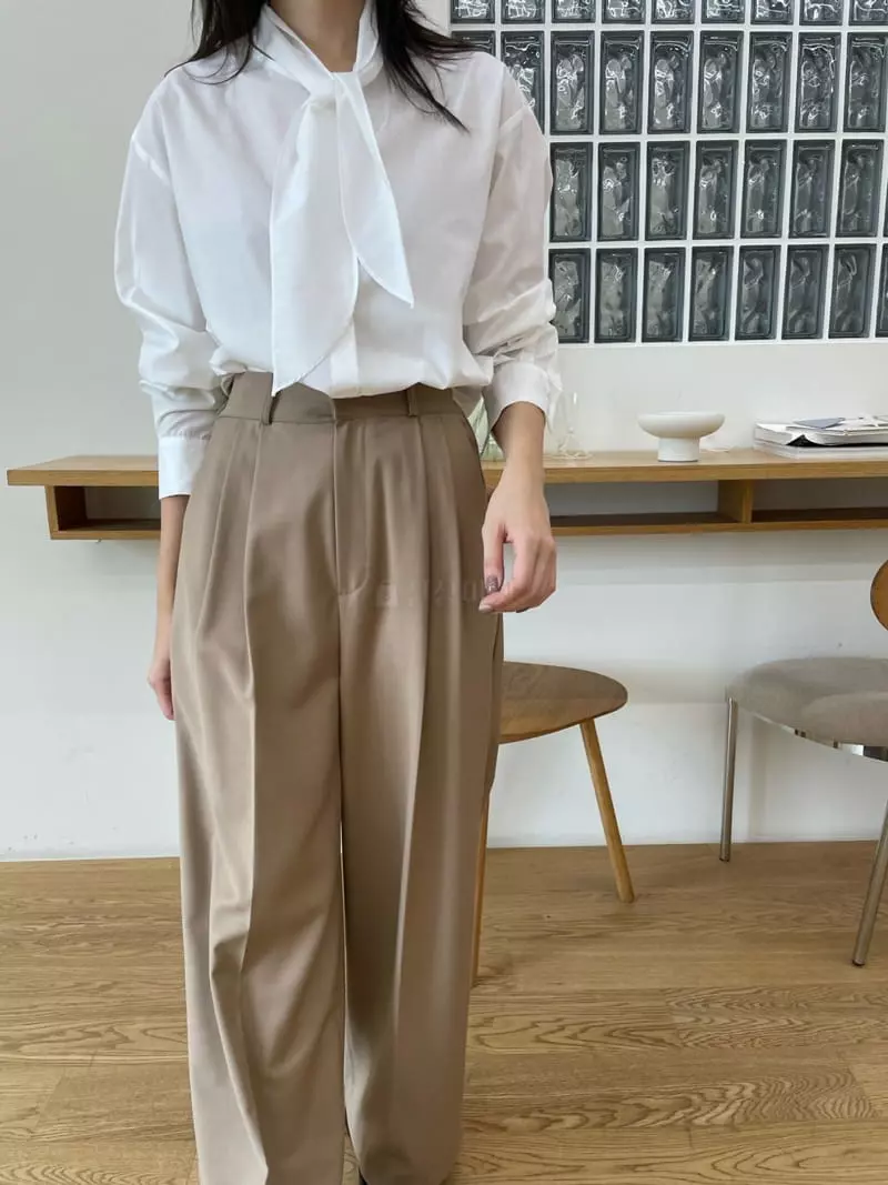 Reve - Korean Women Fashion - #womensfashion - Ribbon Shirt - 4