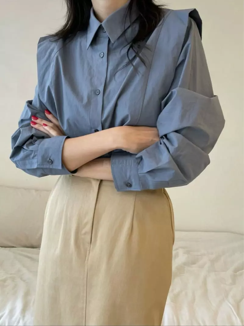 Reve - Korean Women Fashion - #vintageinspired - Main Shirt