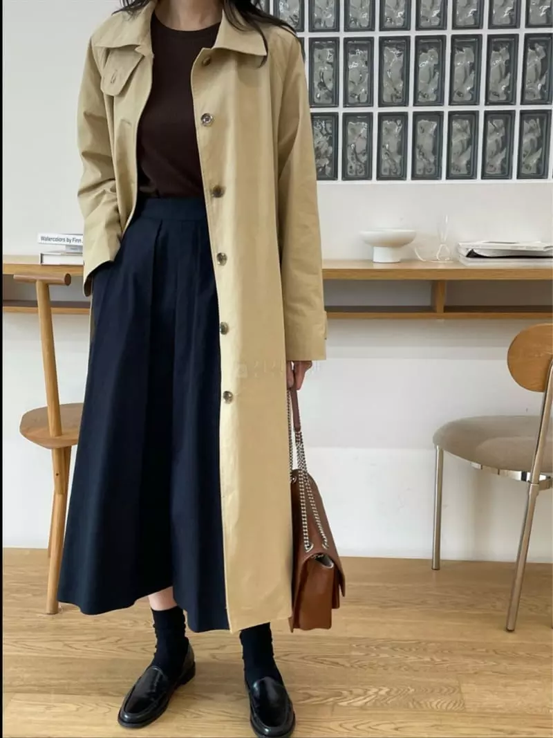 Reve - Korean Women Fashion - #vintagekidsstyle - Button Pintuck Skirt - 10