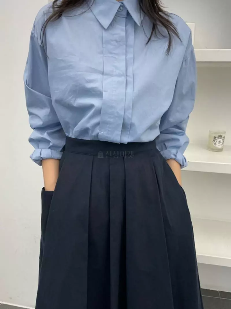 Reve - Korean Women Fashion - #momslook - Pintuck Shirt - 4