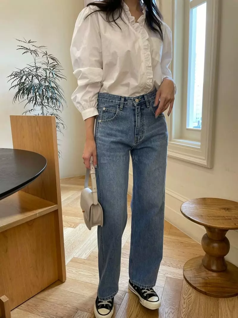 Reve - Korean Women Fashion - #womensfashion - Pocket Frill Shirt - 6