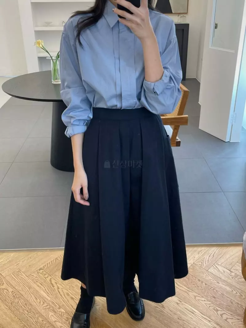 Reve - Korean Women Fashion - #womensfashion - Pocket Button Skirt