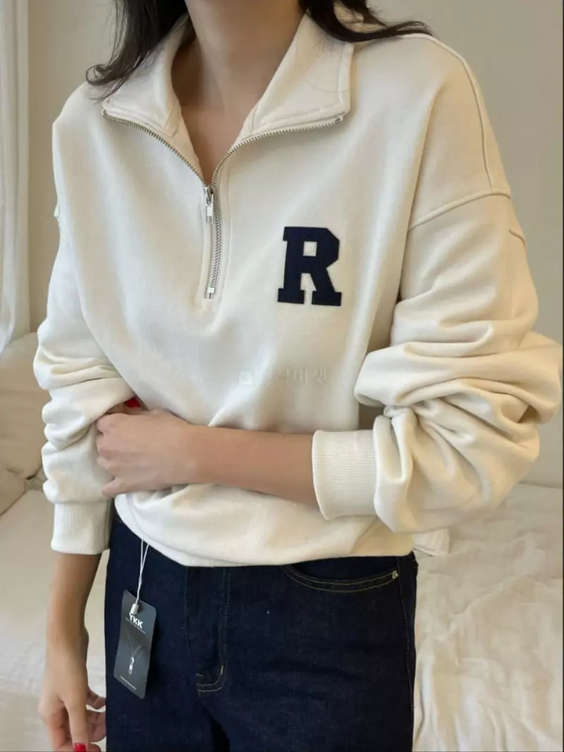 Reve - Korean Women Fashion - #womensfashion - Patch Sweatshirt - 10