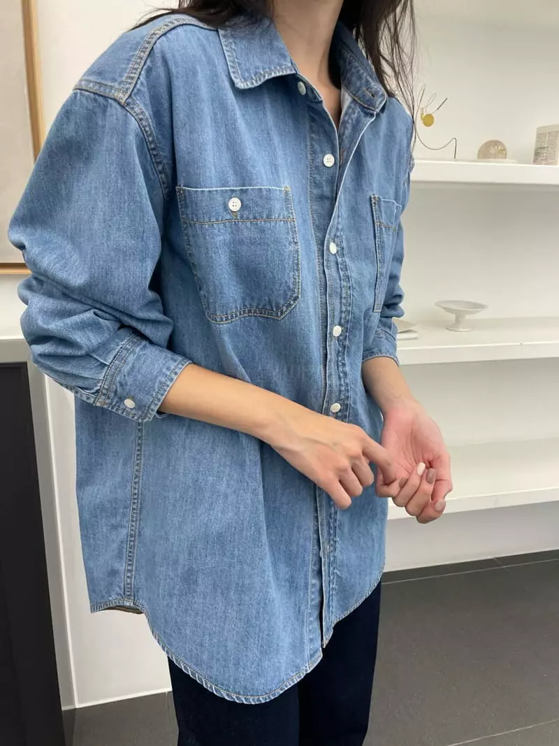 Reve - Korean Women Fashion - #womensfashion - Two Pocket Shirt - 12