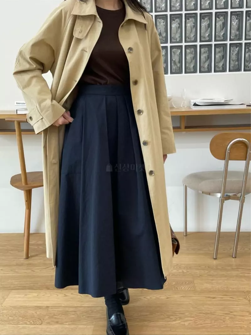 Reve - Korean Women Fashion - #womensfashion - Button Pocket Skirt - 9