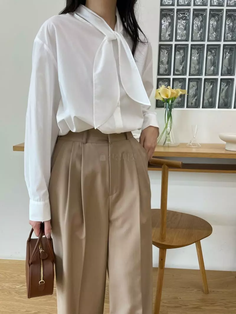 Reve - Korean Women Fashion - #womensfashion - Ribbon Shirt - 3