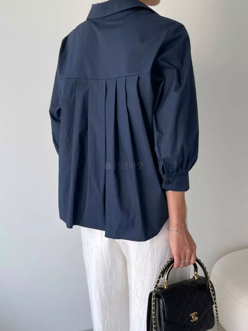 Ripple - Korean Women Fashion - #momslook - Pleats Shirt - 4