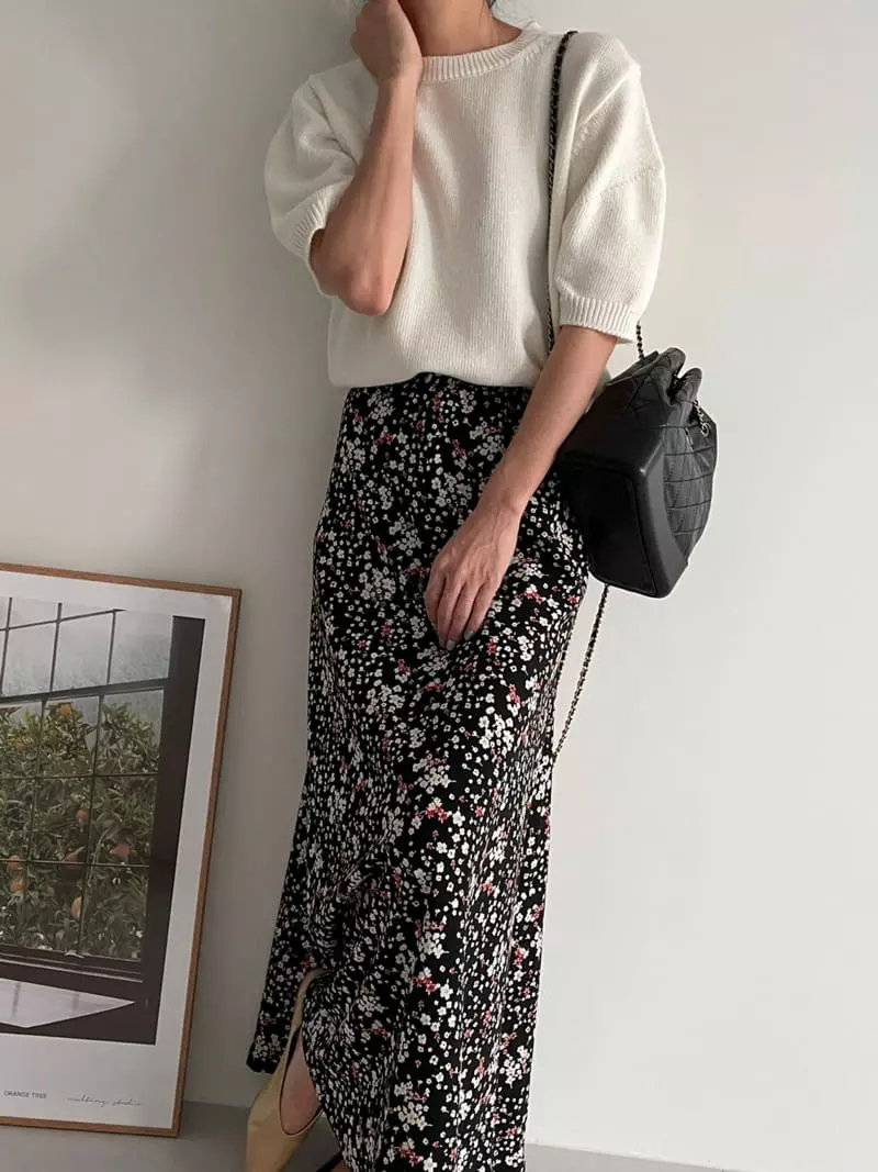 Ripple - Korean Women Fashion - #momslook - Cream Knit Tee - 8