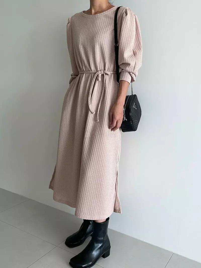 Ripple - Korean Women Fashion - #momslook - Waffle One-piece - 6