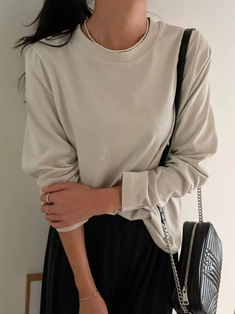 Ripple - Korean Women Fashion - #momslook - Soft Tee - 2