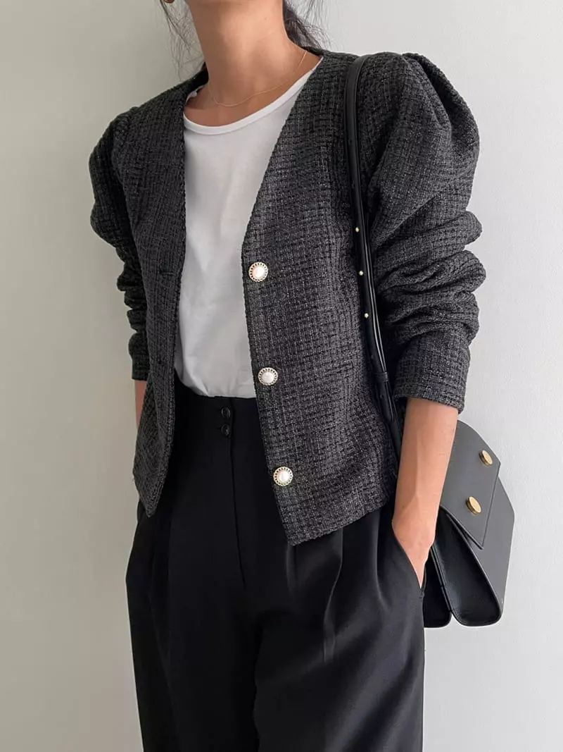 Ripple - Korean Women Fashion - #momslook - Rose Twid Jacket