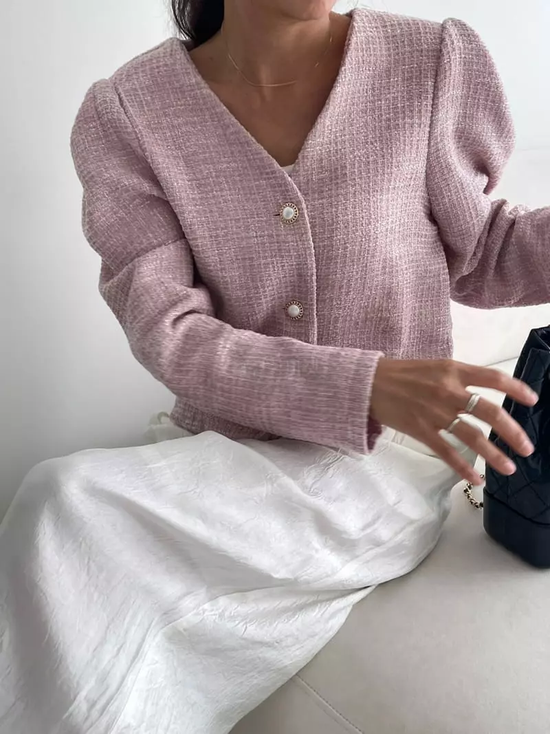 Ripple - Korean Women Fashion - #momslook - Rose Twid Jacket - 2