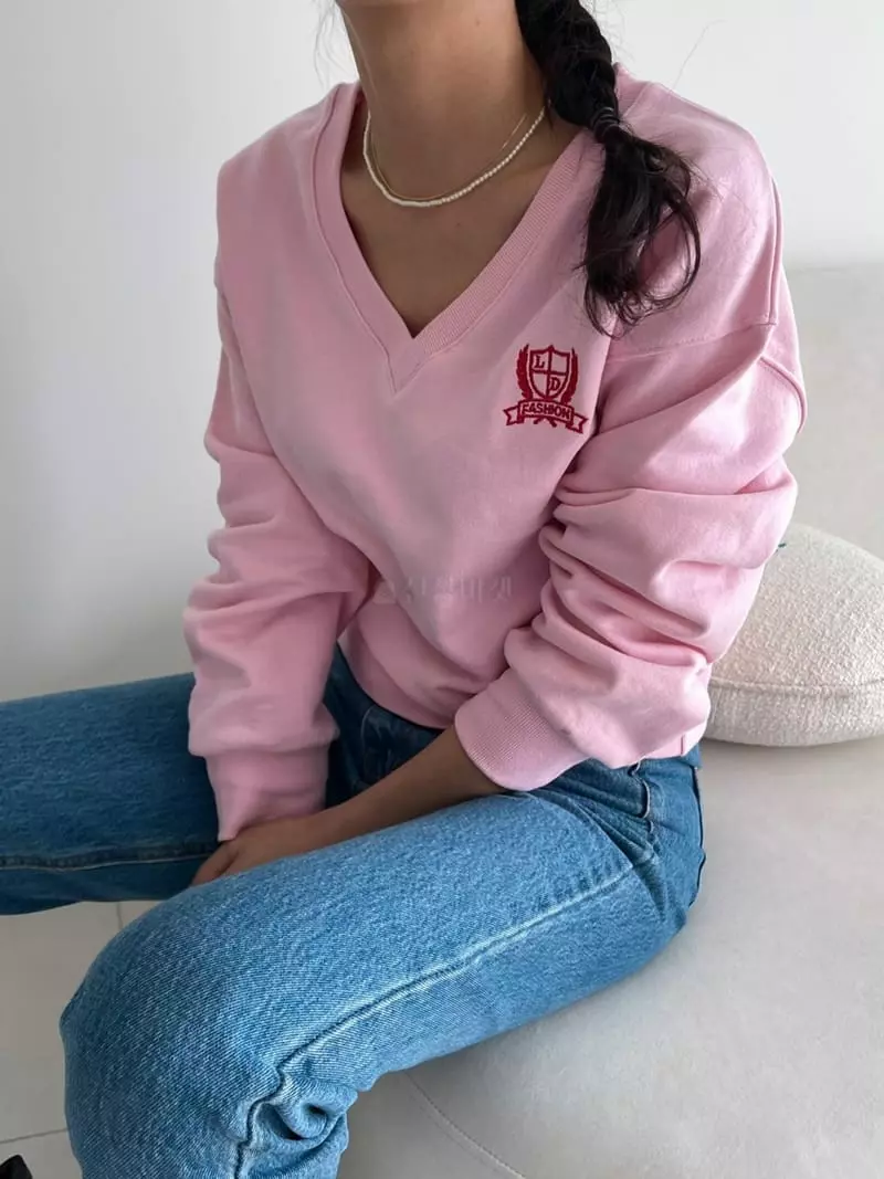 Ripple - Korean Women Fashion - #momslook - Noa Embroidery Sweatshirt - 7