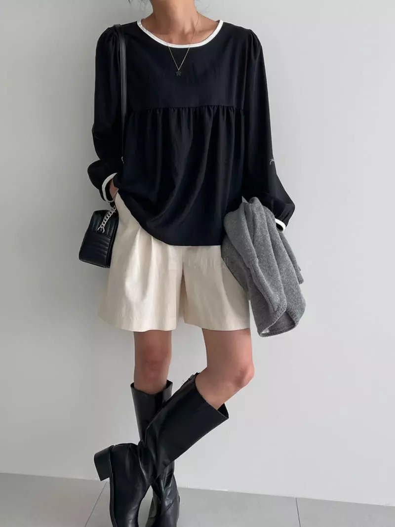 Ripple - Korean Women Fashion - #pursuepretty - Cream Blouse - 3