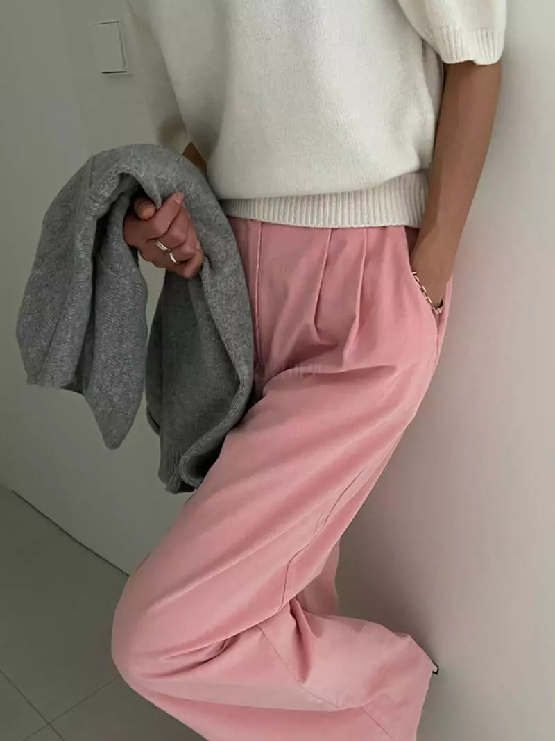 Ripple - Korean Women Fashion - #restrostyle - Corduroy Wide Pants