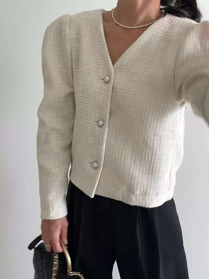Ripple - Korean Women Fashion - #womensfashion - Rose Twid Jacket - 4