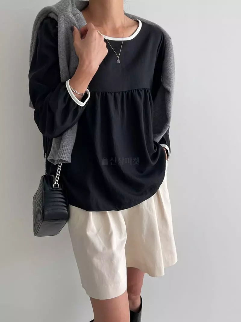 Ripple - Korean Women Fashion - #vintagekidsstyle - Cream Blouse - 2