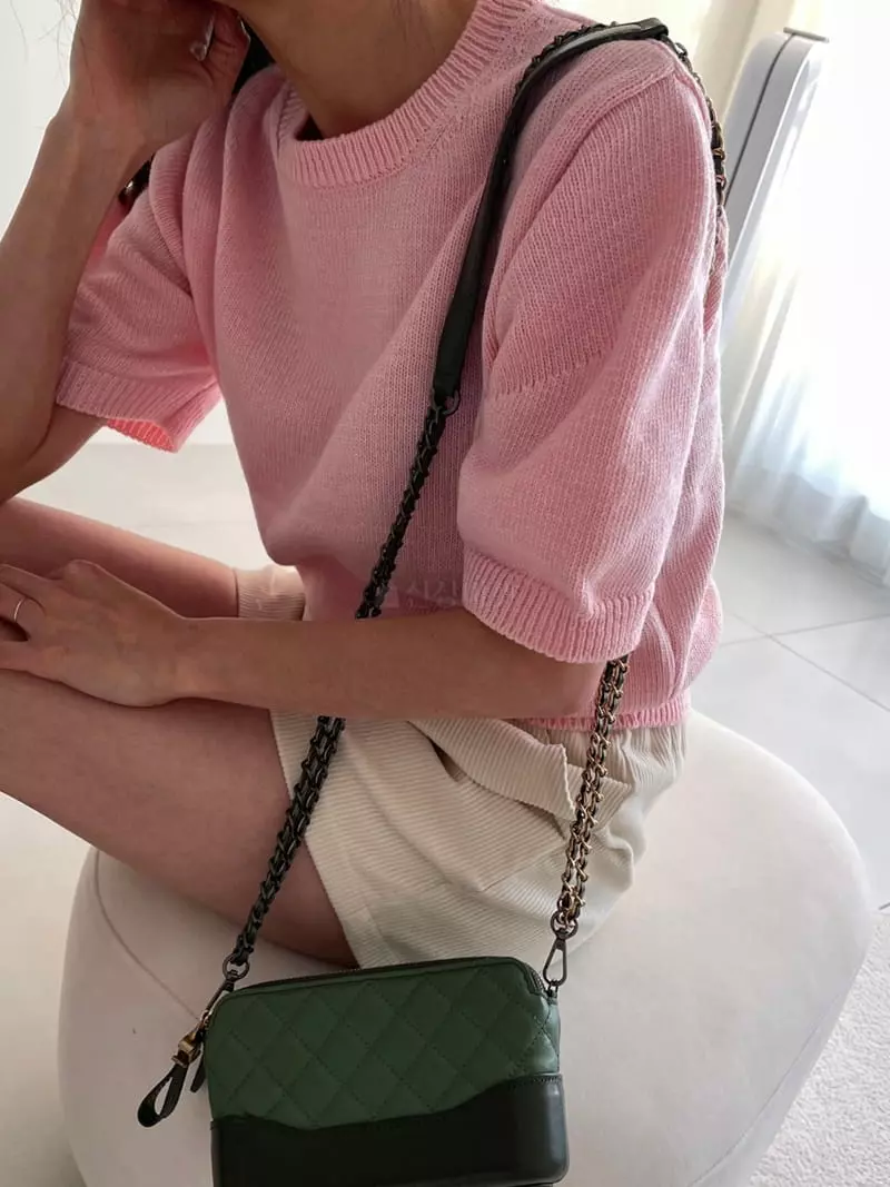 Ripple - Korean Women Fashion - #womensfashion - Cream Knit Tee - 11
