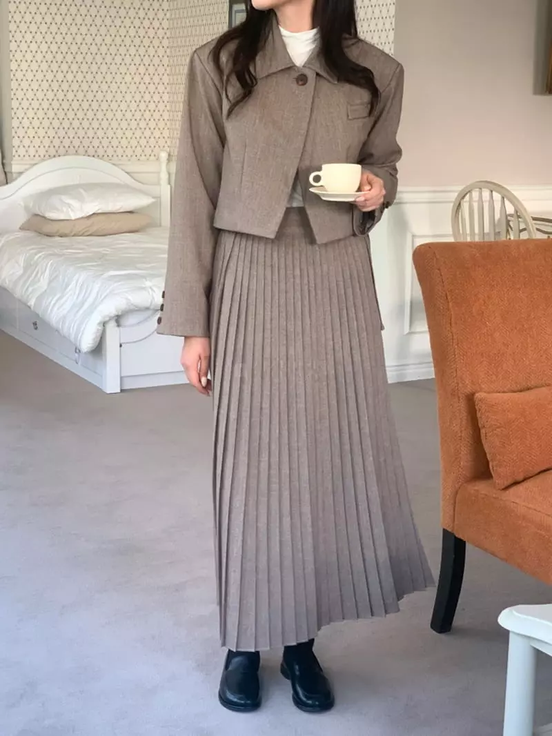 Room698 - Korean Women Fashion - #momslook - Classic Wrinkle Skirt - 3