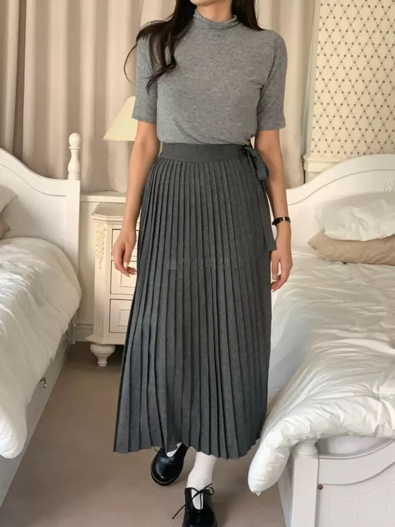 Room698 - Korean Women Fashion - #momslook - Classic Wrinkle Skirt - 9
