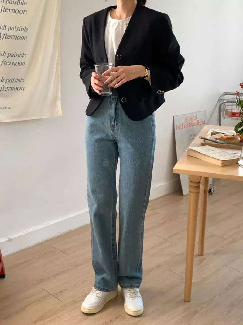 Room698 - Korean Women Fashion - #momslook - Straight Jeans - 2