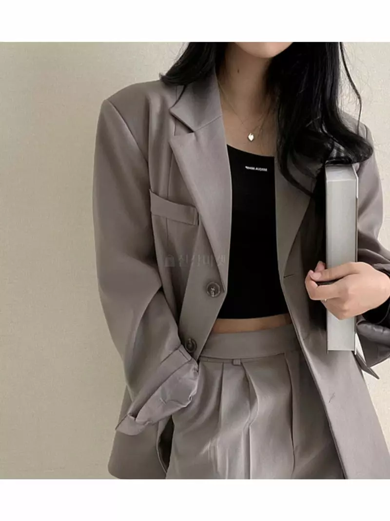 Room698 - Korean Women Fashion - #momslook - Side Up Overfit Jacket - 5