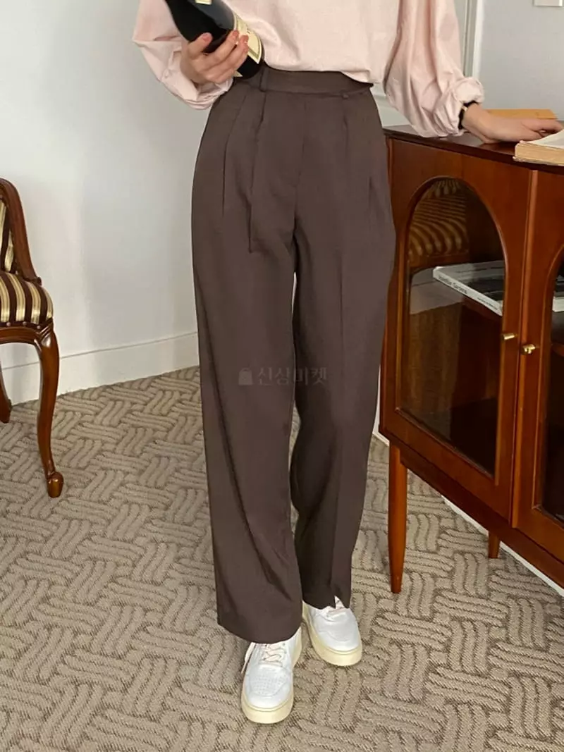 Room698 - Korean Women Fashion - #momslook - Size Up Sok Button Pants
