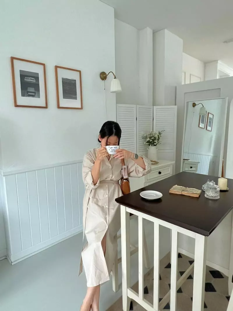 Room698 - Korean Women Fashion - #momslook - Bijou Shirt One-piece - 12