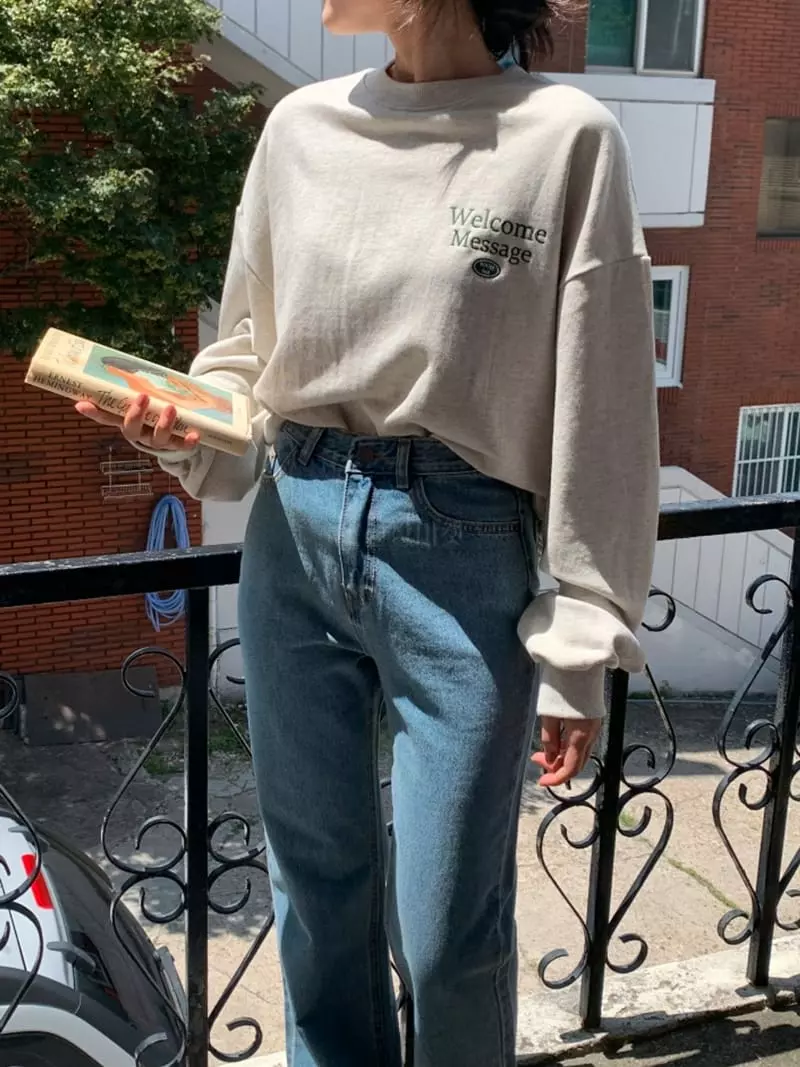 Room698 - Korean Women Fashion - #momslook - 698 Embroidery Sweatshirt - 10