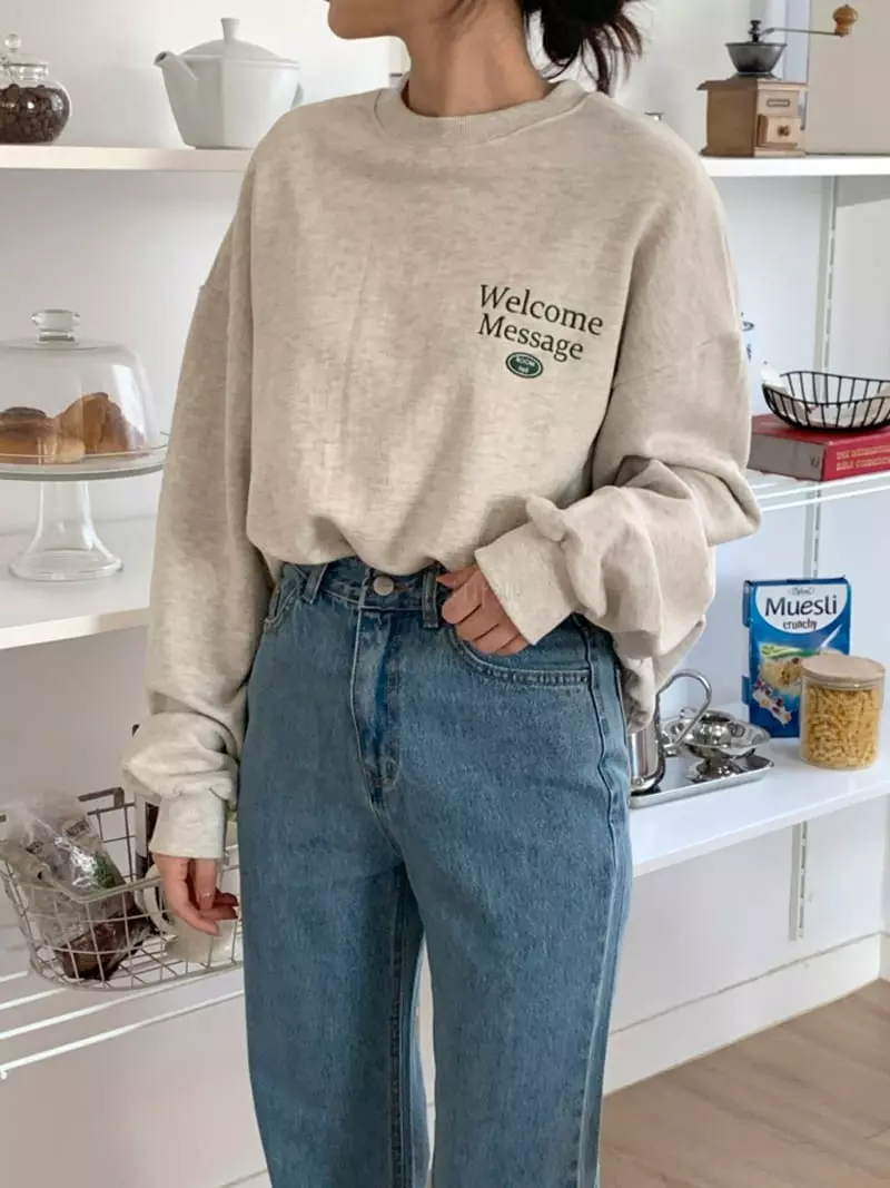 Room698 - Korean Women Fashion - #momslook - 698 Embroidery Sweatshirt - 12