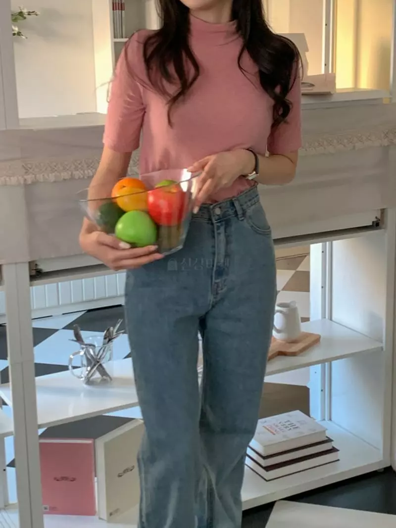 Room698 - Korean Women Fashion - #momslook - 5 Half Turtleneck Tee - 9