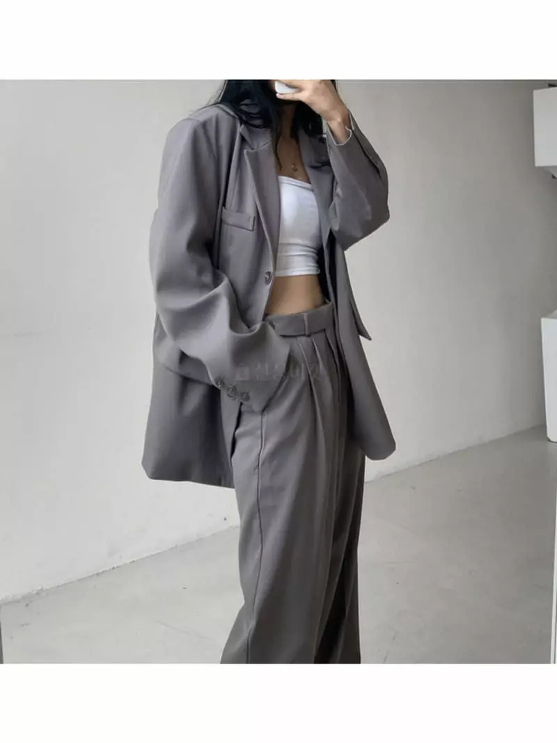 Room698 - Korean Women Fashion - #restrostyle - Size Up Overfit Jacket - 8