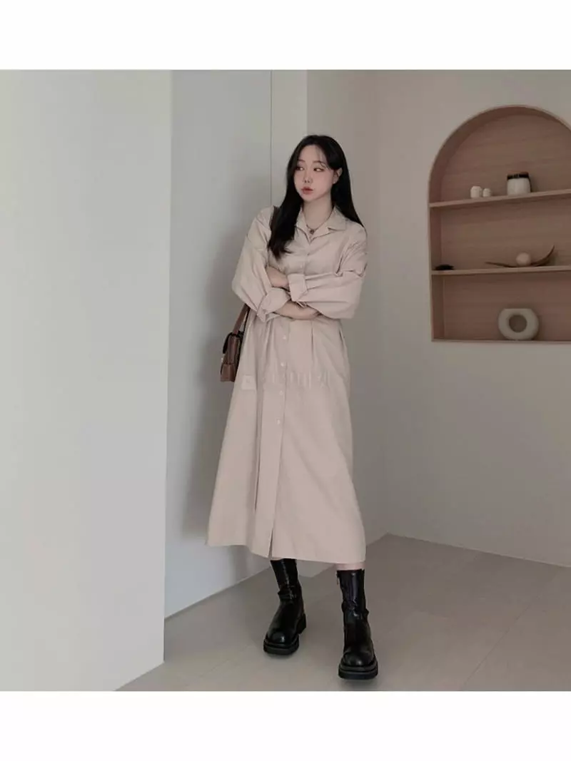 Room698 - Korean Women Fashion - #restrostyle - Bijou Shirt One-piece - 5