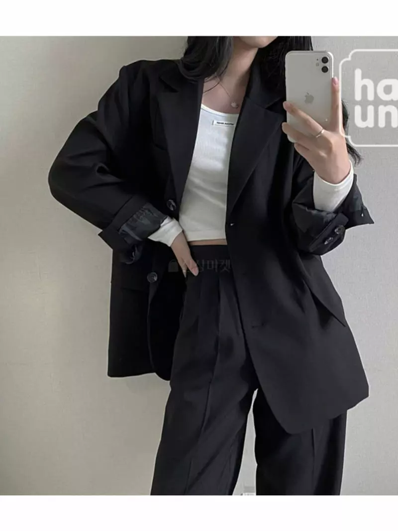 Room698 - Korean Women Fashion - #shopsmall - Side Up Overfit Jacket - 12