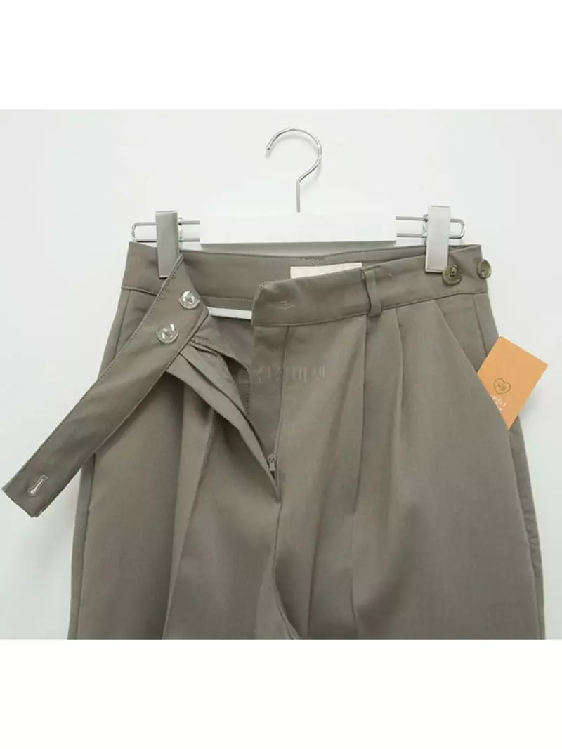 Room698 - Korean Women Fashion - #vintageinspired - Size Up Sok Button Pants - 6