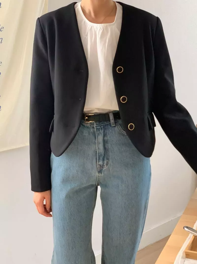 Room698 - Korean Women Fashion - #womensfashion - Point No Collat Jacket - 3