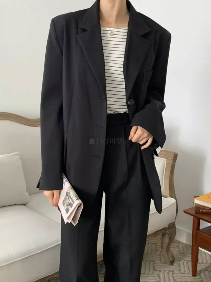 Room698 - Korean Women Fashion - #womensfashion - Side Up Overfit Jacket - 2