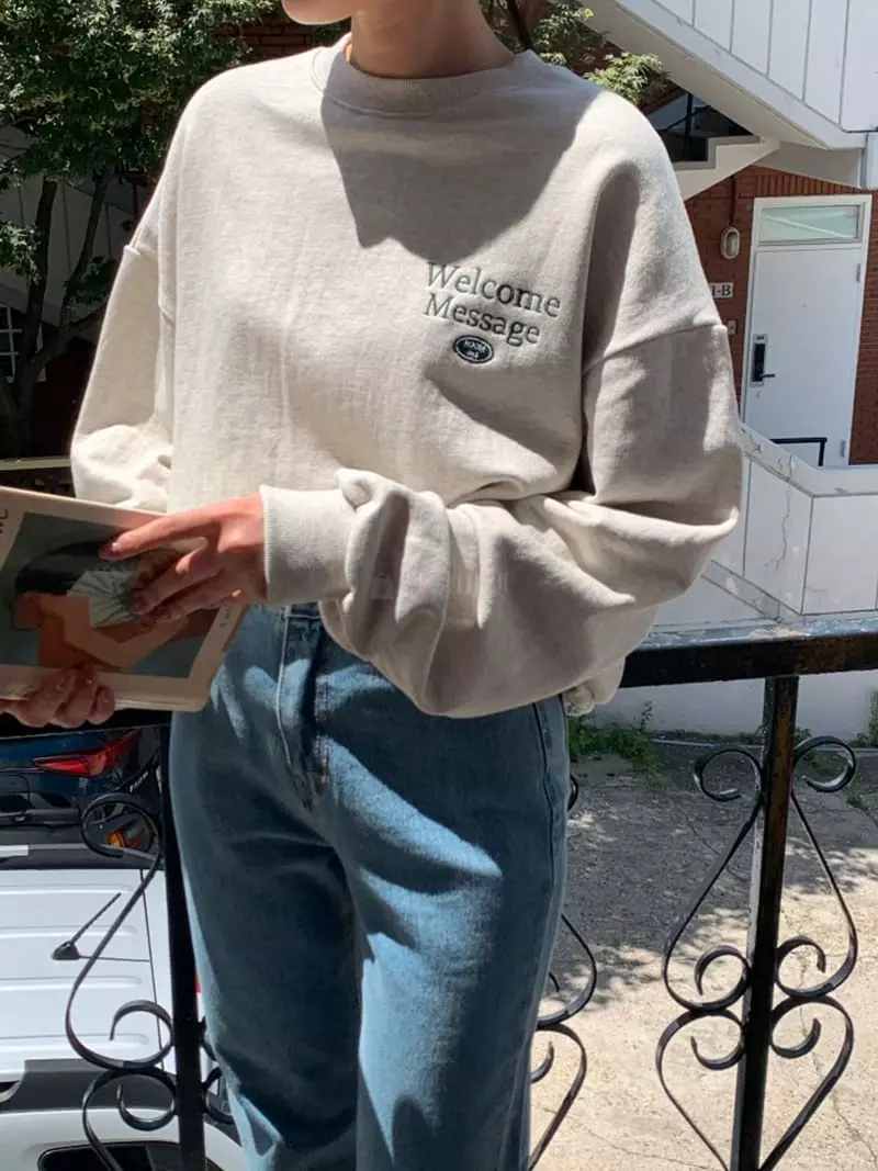 Room698 - Korean Women Fashion - #womensfashion - 698 Embroidery Sweatshirt - 9