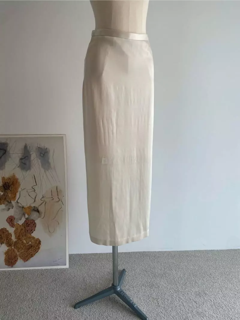 Roomk - Korean Women Fashion - #momslook - Silk Skirt - 5