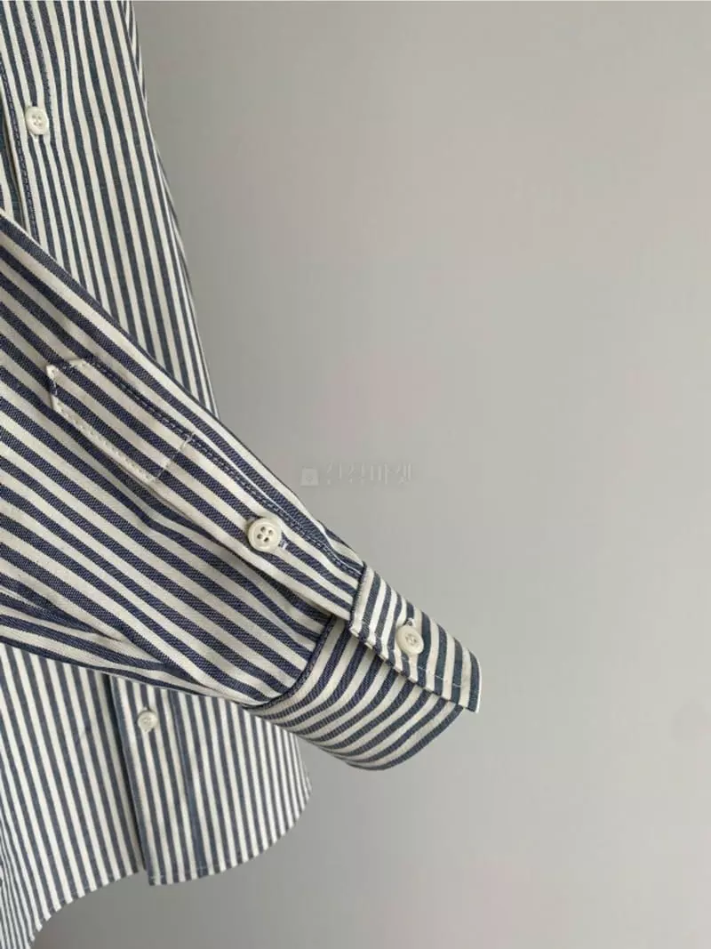 Roomk - Korean Women Fashion - #momslook - Stripes Shirt - 10
